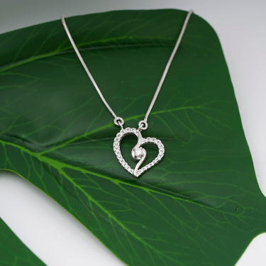 Fairy Heart Necklace Moissanite