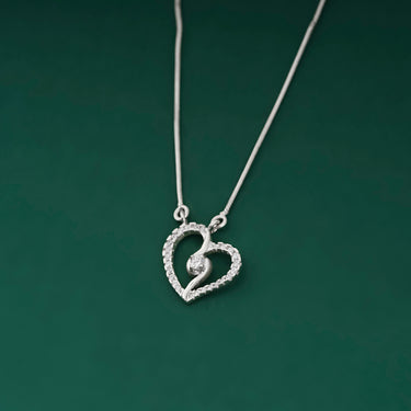 Fairy Heart Necklace Moissanite