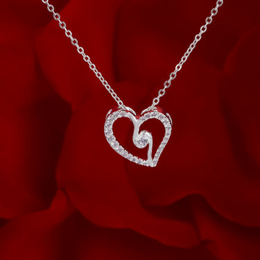 Personalized Gifts for Wife - Fairy Heart Necklace - Happy Valentine's Day, With you, every day is Valentine’s Day.