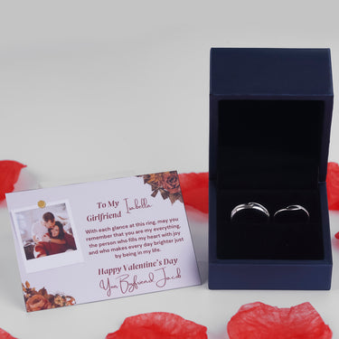 Personalized Gift For Girlfriend - Soulmate Couple Rings - Happy Valentine's Day, Love You Forever and Always, Your Boyfriend