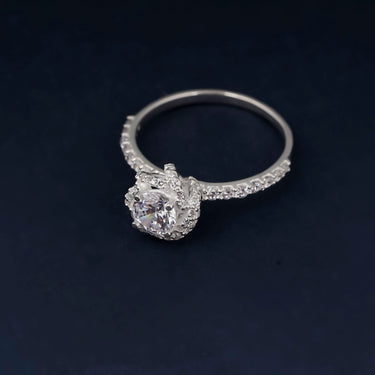 Rose Bloom Ring Moissanite