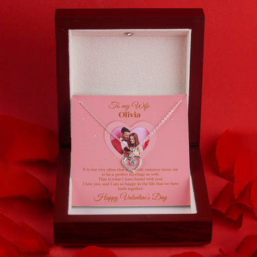 Personalized Gifts for Wife - Heartfelt Necklace - Happy Valentine's Day, You're the love of my life, today and forever.