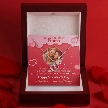 Personalized Gift For Soulmate - Heartfelt Necklace - Happy Valentine's Day, Love You Forever and Always, Your Soulmate.