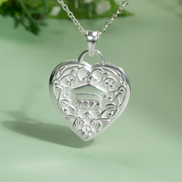 Personalized Gifts For Graduation - Graduation Heart Necklace - Congratulations on graduating, Happy Graduation