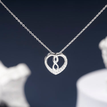 Personalized Gifts for Wife - Infinity Knot Heart - Happy Valentine's Day, I am so lucky to call you mine, today and forever.