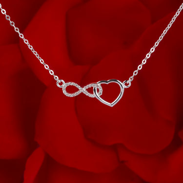 Personalized Gifts for Wife - Infinite Love Necklace - Happy Valentine's Day, You’re the reason my heart beats.