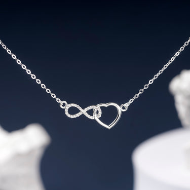 Personalized Gifts for Wife - Infinite Love Necklace - Happy Valentine's Day, You’re the reason my heart beats.