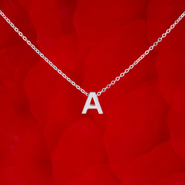 Personalized Valentine Gift - Personalized Initial Necklace - Happy Valentine's Day