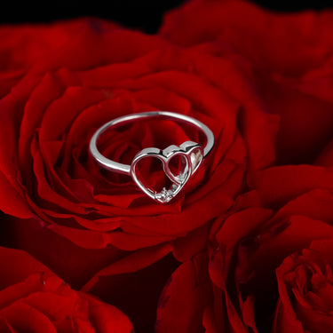 Personalized Gift For Girlfriend - Cute Heart Ring - Happy Valentine's Day, Love You Forever and Always, Your Boyfriend