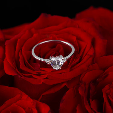 Personalized Gift For Girlfriend - Queen Heart Ring - Happy Valentine's Day, Love You Forever and Always, Your Boyfriend