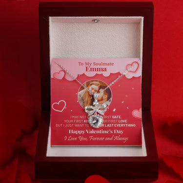 Personalized Gift For Soulmate - Eternal Love Necklace - Happy Valentine's Day, Love You Forever and Always, Your Soulmate.