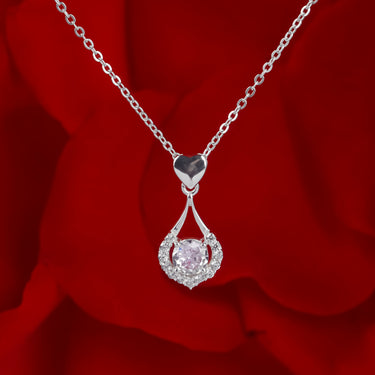 Personalized Gifts for Wife - Glitter Dewdrop Necklace - Happy Valentine's Day, You are my today and all of my tomorrows.