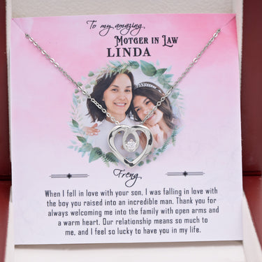 Personalized Gifts from Bride to Mother In Law - Halo Heart - I Feel So Lucky To Have You In My Life