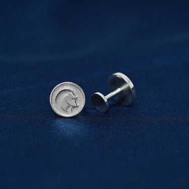 Personalized Gift from Bride to Father - Capricorn Zodiac Cufflinks - My Super Dad Is With Me, In My Heart