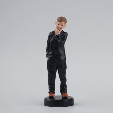 Personalized Statue Birthday Gift - 3D Selfie - Full Body 3D Figurine - Little Gentleman Statues - Gift for Birthday