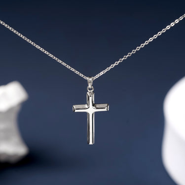 Personalized Gift For Husband - Cross Pendant Necklace - Happy Valentine's Day, I Love You, Your Future Wife.