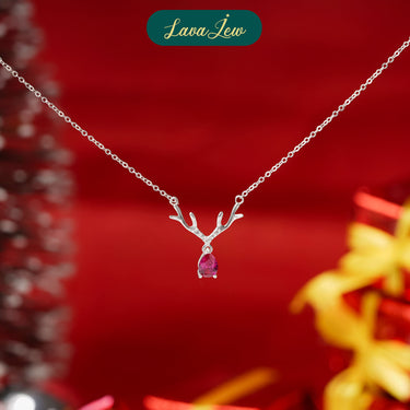 Personalized Gift For Soulmate - Reindeer Antler Necklace - A Gift to Represent a Merry Christmas