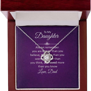 Love knot Necklace, GIFT FOR DAUGHTER, Love Family, May this gift be a small reflection of the beautiful soul you possess