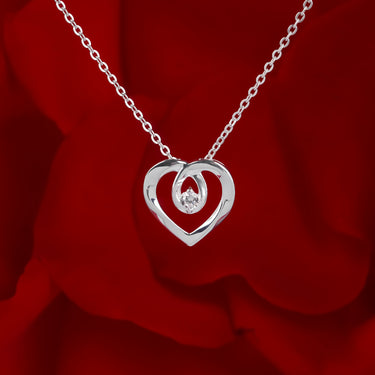 Personalized Gift For Soulmate - Halo Heart Necklace - Happy Valentine's Day, Love You Forever and Always, Your Soulmate.