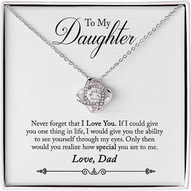 Love knot Necklace, GIFT FOR DAUGHTER, May this gift serve as a symbol of the love and pride we have for you