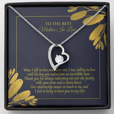 Personalized Gift For Mother In Law - Forever Love Necklace - When I Fell in Love with Your Son