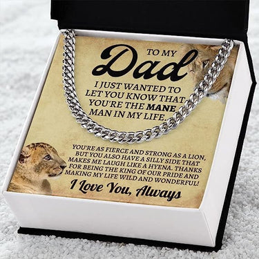 Simple Classic Necklace, Gift for Dad, love you Always