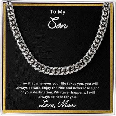 Curb Chain Necklace, Gift For Son, May this gift be a small reflection of the big joy you bring into our lives