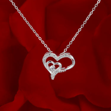 Personalized Gift For Soulmate - Dancing Heart Pendant Necklace - Happy Valentine's Day, Love You Forever and Always, Your Soulmate.