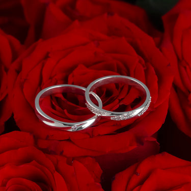Personalized Gift For Girlfriend - Fateful Union Couple Rings - Happy Valentine's Day, Love You Forever and Always, Your Boyfriend