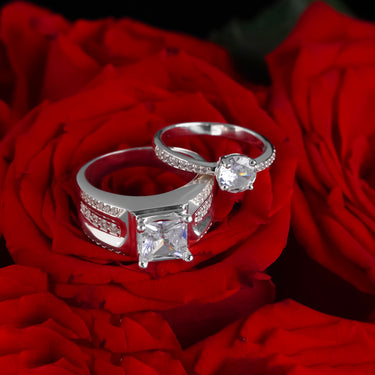 Personalized Gift For Girlfriend - Couple Wedding Rings - Happy Valentine's Day, Love You Forever and Always, Your Boyfriend