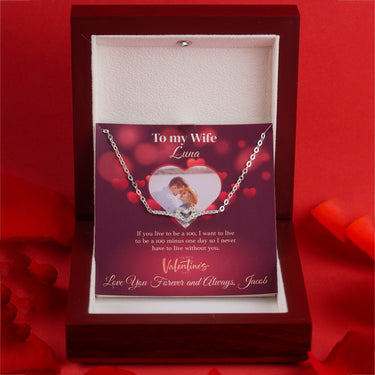 Personalized Gifts for Wife - Helio Love Necklace - Happy Valentine's Day, You are my dream come true, today and always.