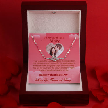 Personalized Gift For Soulmate - Helio Love Necklace - Happy Valentine's Day, Love You Forever and Always, Your Soulmate.