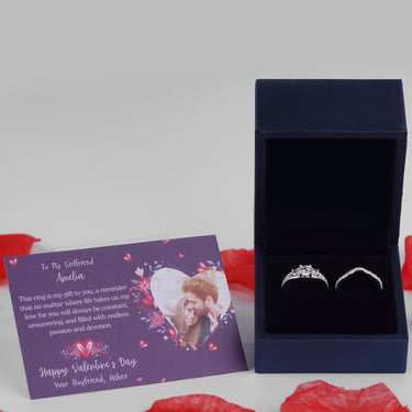 Personalized Gift For Girlfriend - Unity Sparkle Ring - Happy Valentine's Day, Love You Forever and Always, Your Boyfriend