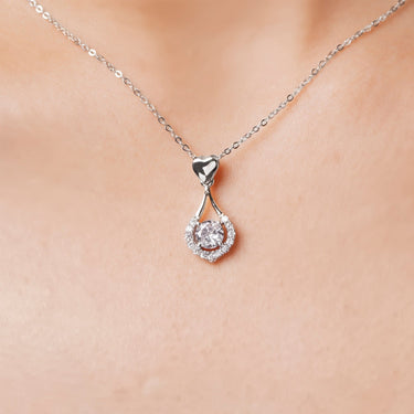 Glitter Dewdrop Necklace Moissanite