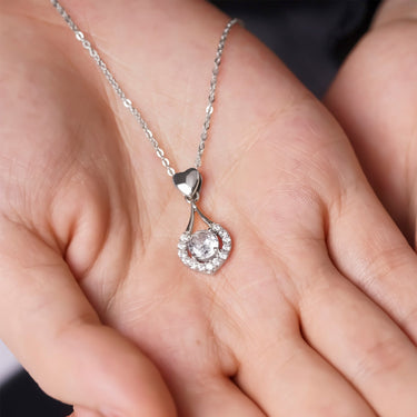 Glitter Dewdrop Necklace Moissanite