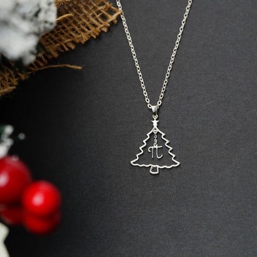 Christmas Tree with Pi Charm Necklace