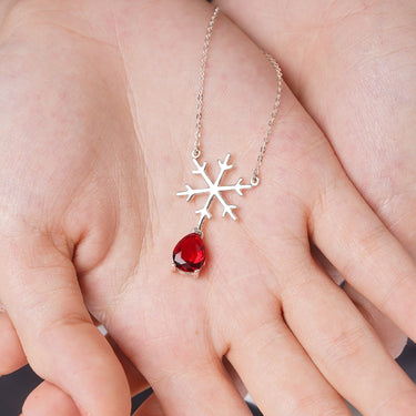 Ruby Snowflake Necklace