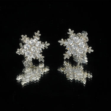 Sparkling snow earrings