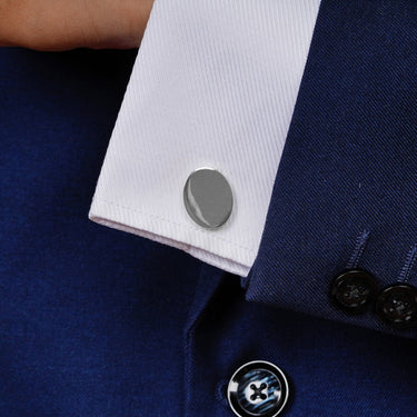 Sleek Oval Shine Cufflinks