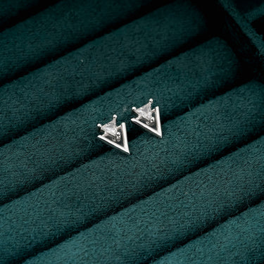 Stones Triangle Earrings