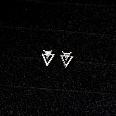 Stones Triangle Earrings