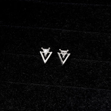 Stones Triangle Earrings