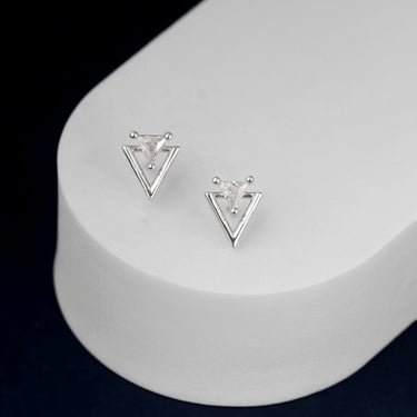 Stones Triangle Earrings