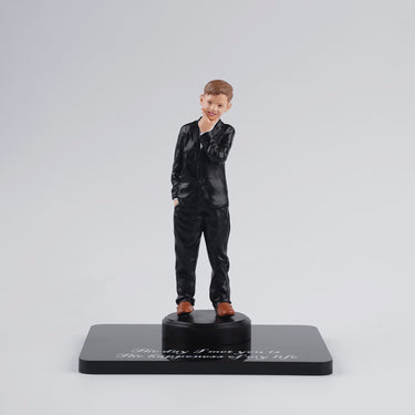 Personalized Statue Birthday Gift - 3D Selfie - Full Body 3D Figurine - Little Gentleman Statues - Gift for Birthday