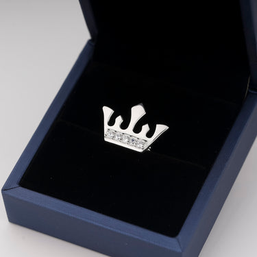 Glitter Crown Lapel Pin