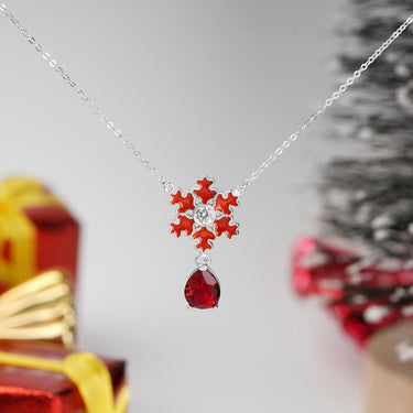 Ruby Snowflake 2 Necklace