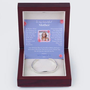 Personalized Gift For Mom - Wave Cuff - Happy Mother's Day, to My Beautiful Mother