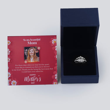 Personalized Gift For Mom - Determination Crown Ring - Happy Mother's Day, to My Beautiful Mother