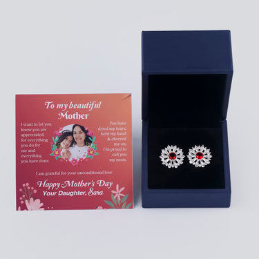 Personalized Gift For Mom - Twinkle Wheel Earrings - Happy Mother's Day 2, to My Beautiful Mother