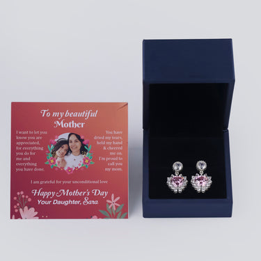 Personalized Gift For Mom - Power Stone Earrings - Happy Mother's Day 2, to My Beautiful Mother